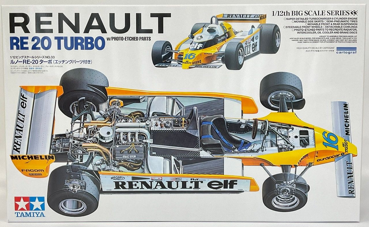 1/12 Renault RE-20 Turbo w/Photo-Etched Parts Plastic Model