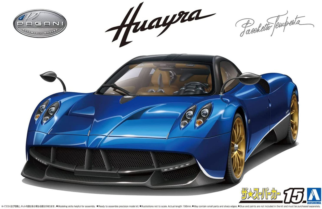 Aoshima The Super Car 1/24 Pagani Huayra Pacchetto Tempesta Plastic Model