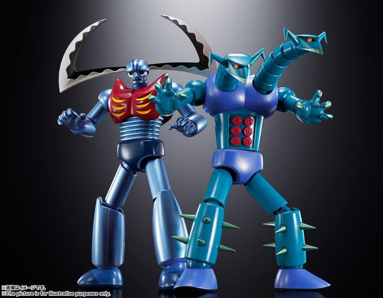 Bandai Soul of Chogokin Mechanical Beast 2pc Set Figure GX-25R Garada K7 &  GX-26R Doublas M2 (Mazinger Z)