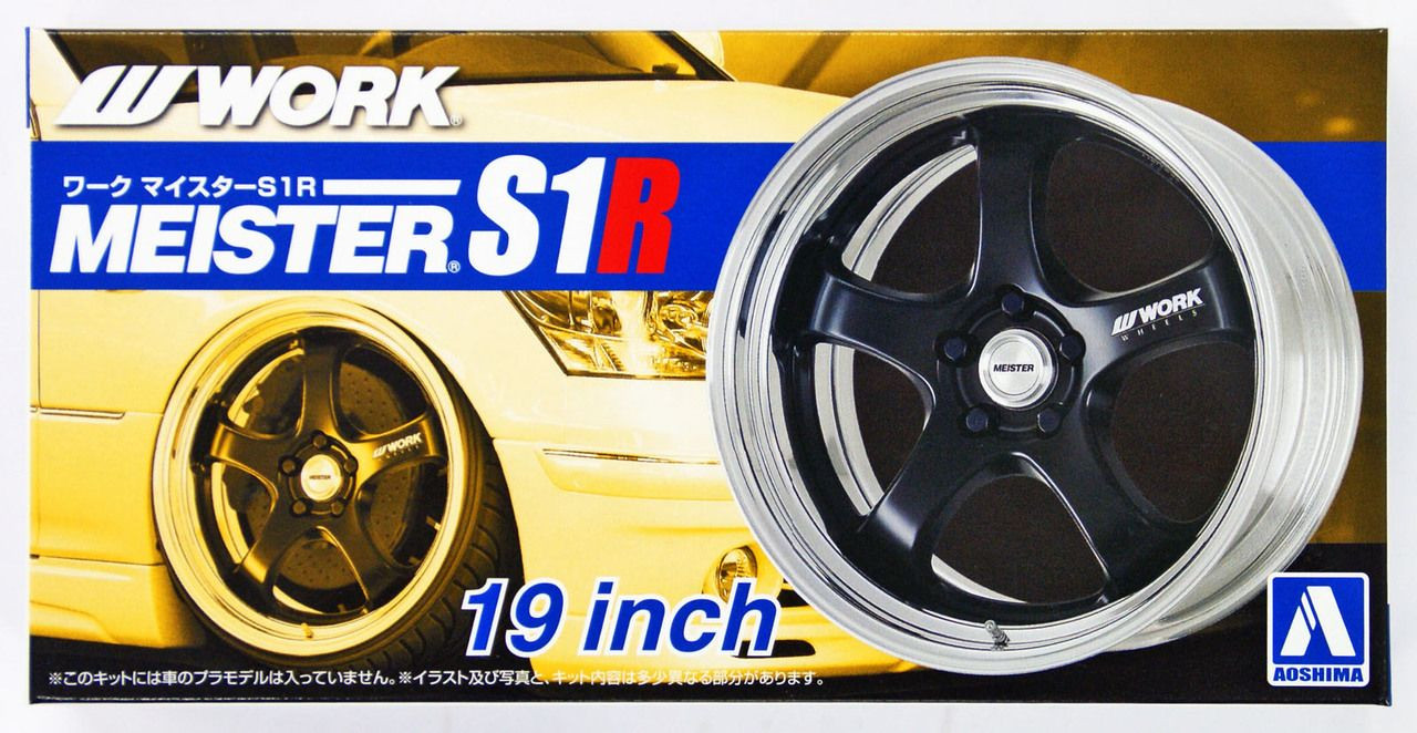 Tuned Parts 1/24 Work Meister S1R 19inch Tire & Wheel Set