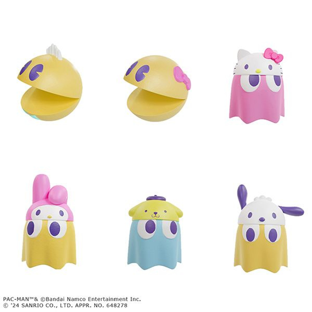 Pacman x Sanrio Characters Chibi-Collect Figures Vol.1 6Pcs Box