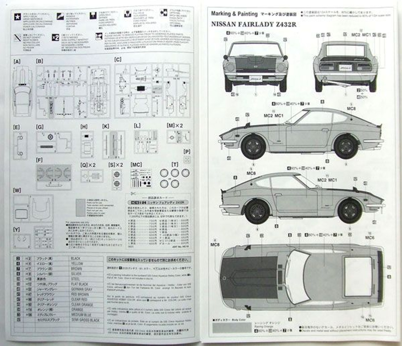 1/24 Nissan Fairlady Z432R (1970) Plastic Model