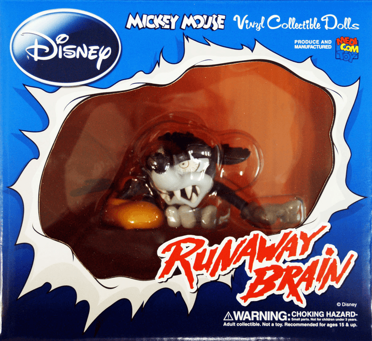Medicom VCD-63 Disney Mickey Mouse Runaway Brain Vinyl Figure Medicom VCD-63 Disney Mickey Mouse Runaway Brain Vinyl Figure