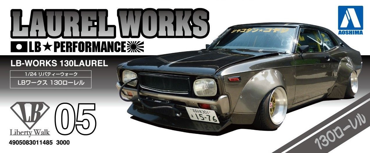 Liberty Walk 1/24 Nissan 130 Laurel Works Plastic Model