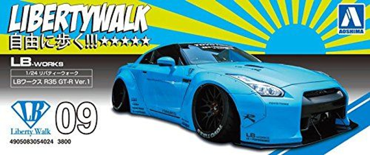 Liberty Walk 1/24 Nissan R35 GT-R Ver.1 Plastic Model