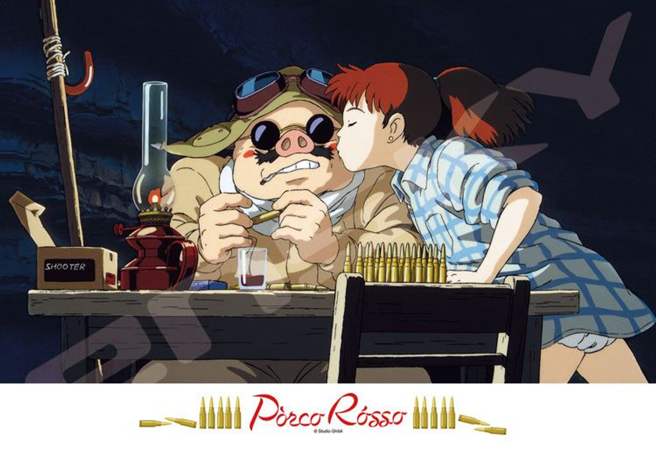 Jigsaw Puzzle Studio Ghibli Porco Rosso Goodnight Kiss (300