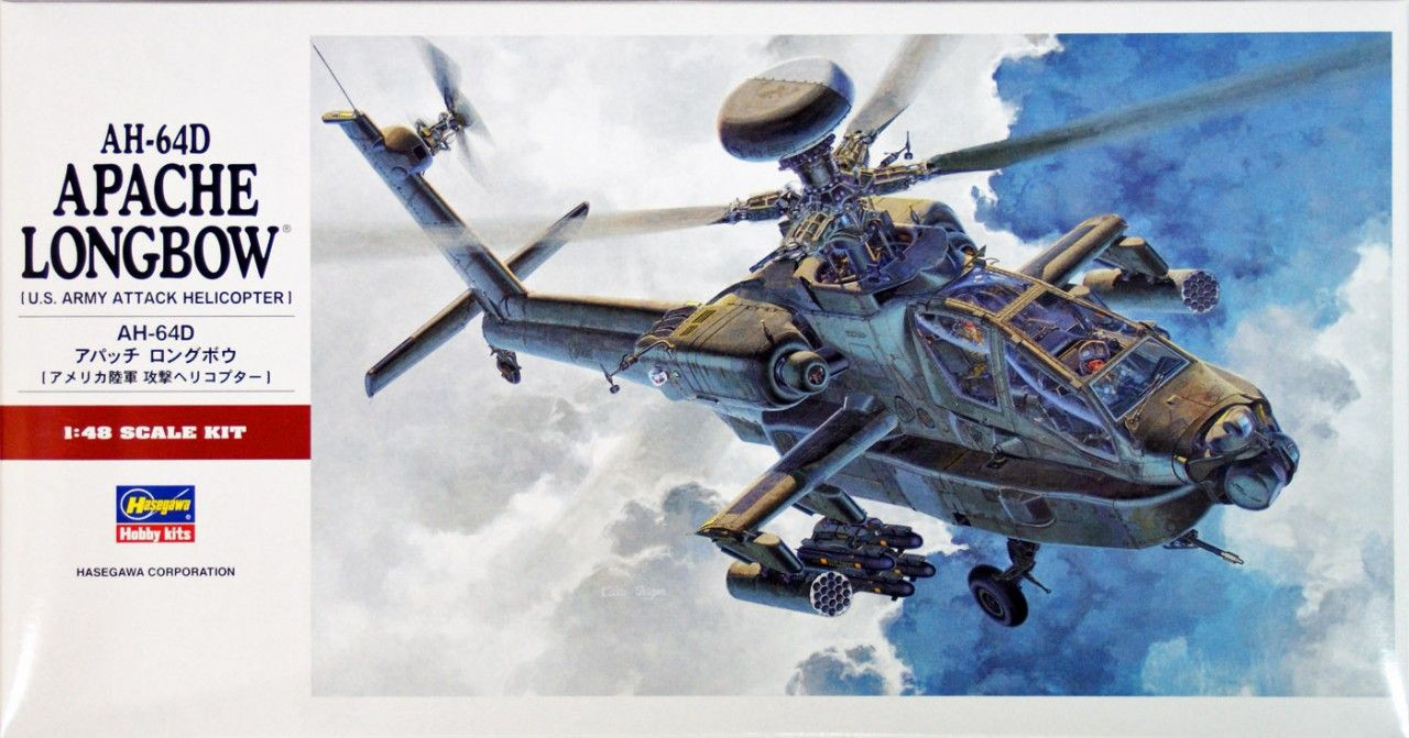 Hasegawa 1/48 AH-64D Apache Longbow (U.S. Army Attack Helicopter) Plastic  Model