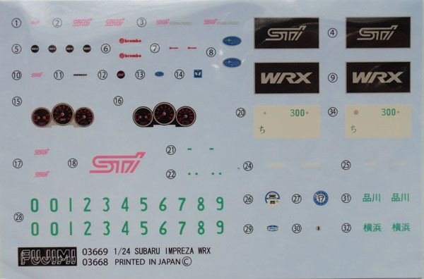 Fujimi ID-83 Subaru Impreza WRX STi 2005 1/24 Scale Kit - Plaza Japan