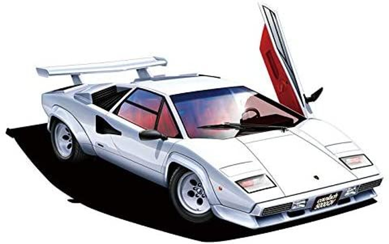 Aoshima The Super Car 1/24 Lamborghini Countach 5000QV 1985 Plastic Model