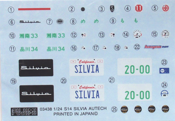 Fujimi ID-98 Nissan Silvia K's Autech Ver S14 1/24 Scale Kit