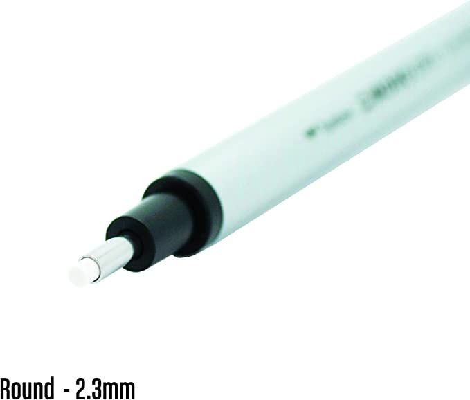 Round Rotating Eraser Mono Zero Round Eraser - Silver
