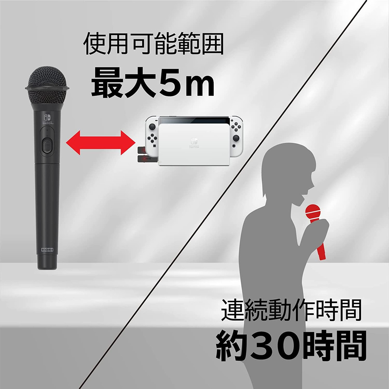 Wireless Karaoke Microphone for Nintendo Switch / PC