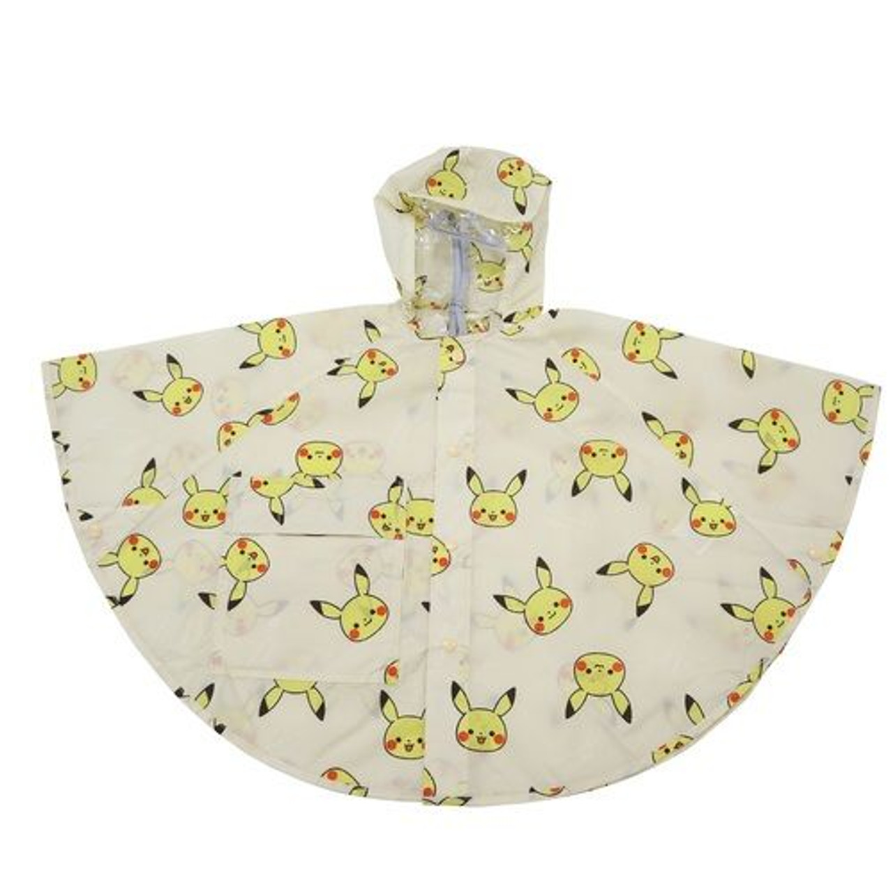 Monpoke Kids Beige Rain Poncho Pikachu