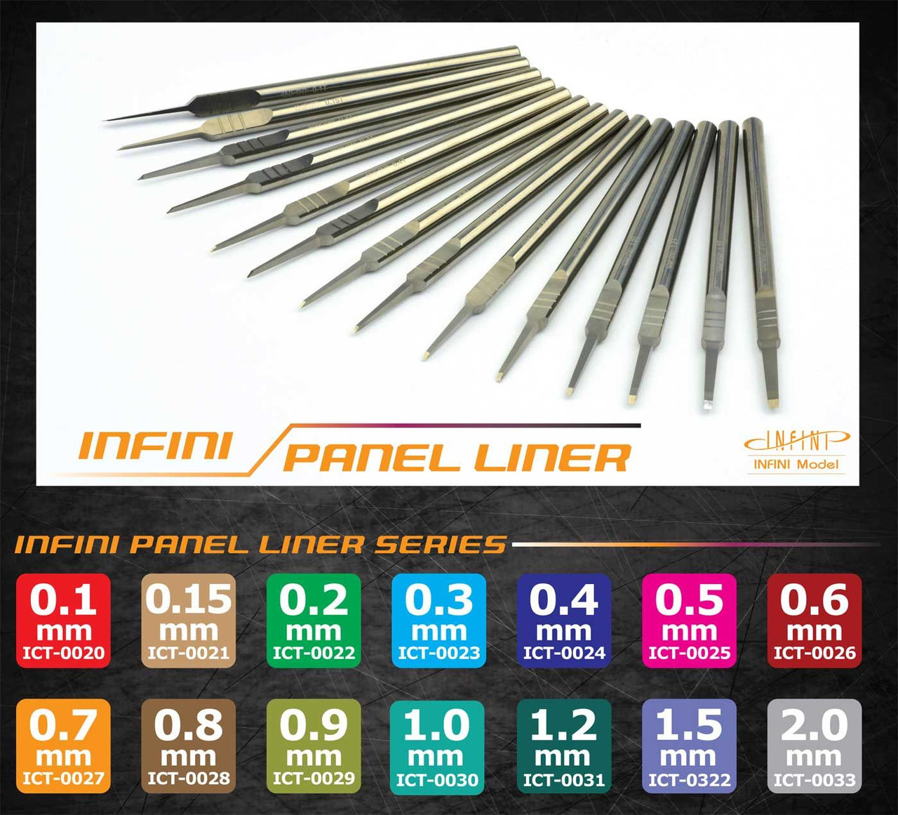Infini Model Panel Liner 2.0mm Plastic Model Tool Ict0033