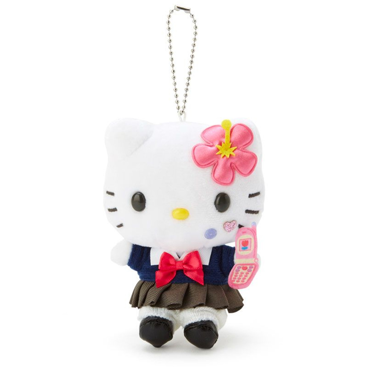 Hello Kitty マイタケバージョン ファスナー根付マスコット 2個セット Hello Kitty Plush Mascot Holder Keychain Fluffy Winter