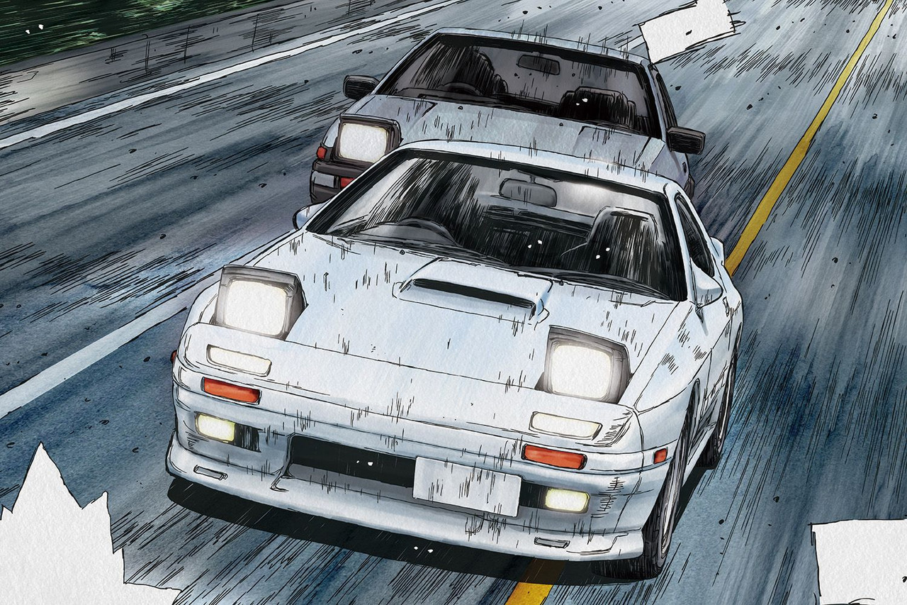 Aoshima Initial D 1/24 Takahashi Ryosuke FC3S RX-7 Comics Vol.5 Akina  Battle Ver. Plastic Model