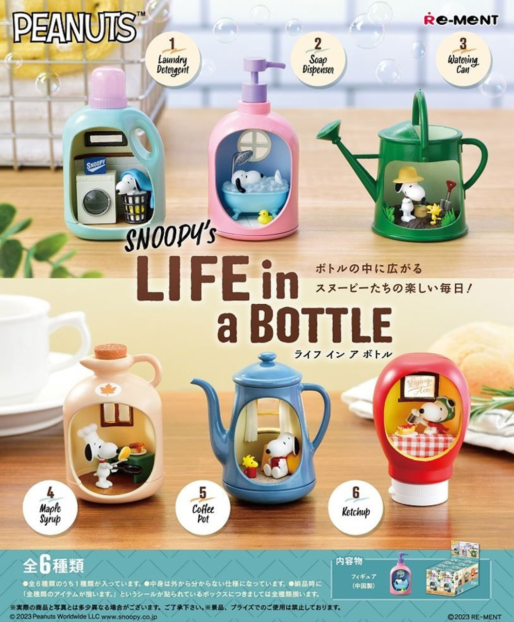 Snoopy's Life in a Bottle 6 Pcs Complete Box