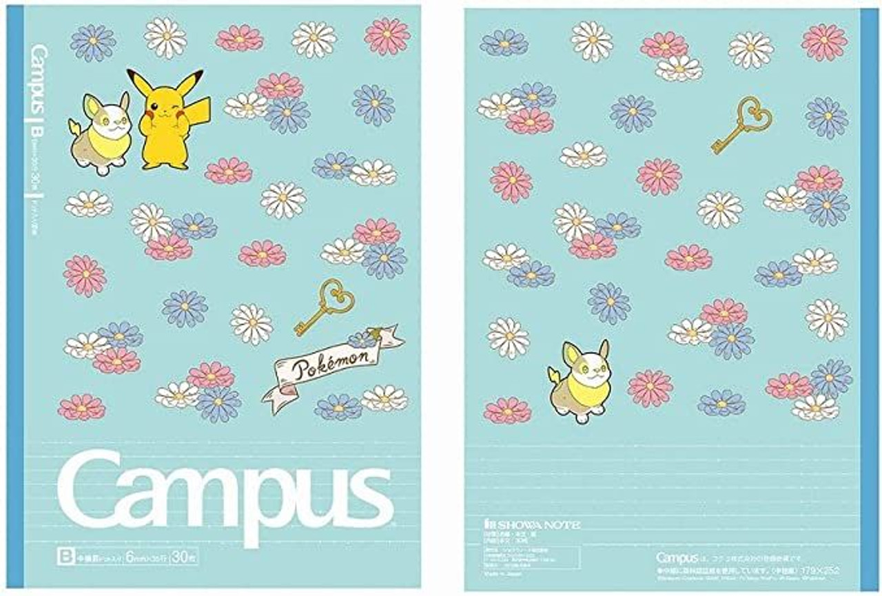 Pokemon Center Campus Note Set of 5 Pokemon Design B Ruled