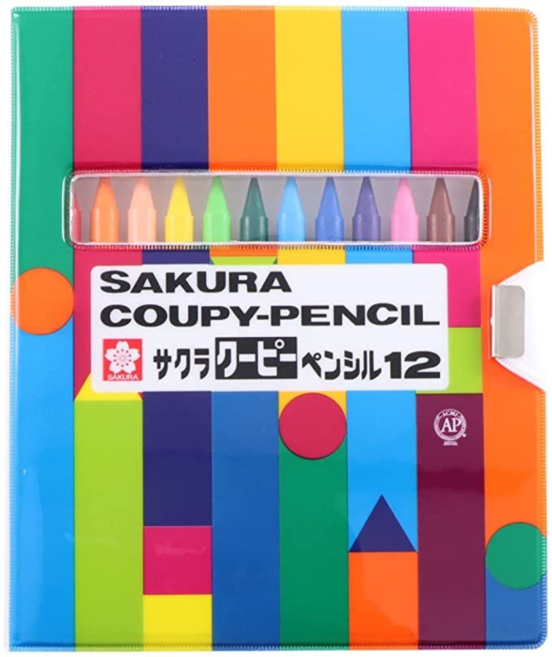 SakuraCraypas Coupy Pencil 12 Colors (Soft Case)