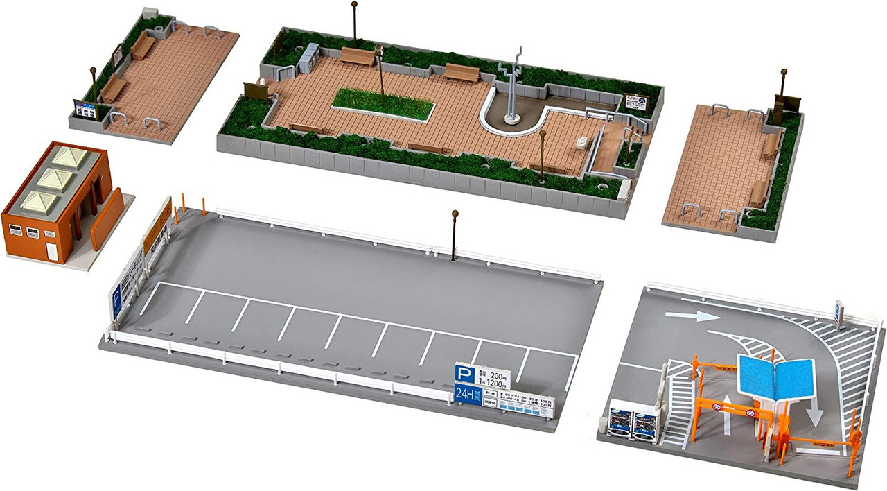23-418 DioTown Park/Parking Lot Set (N scale)