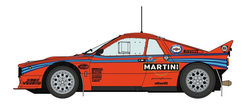 1/24 Lancia 037 Rally 1985 Portugal Rally Test Car Plastic Model