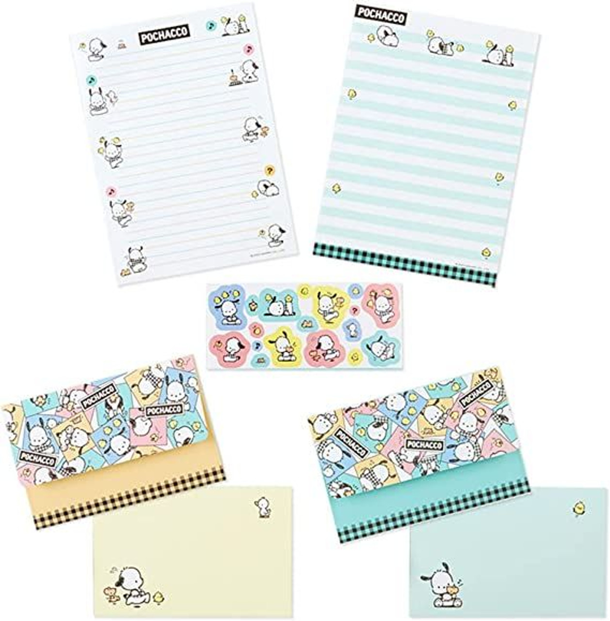 pochaccoページ Letter Set Pochacco (Checkered Pattern)