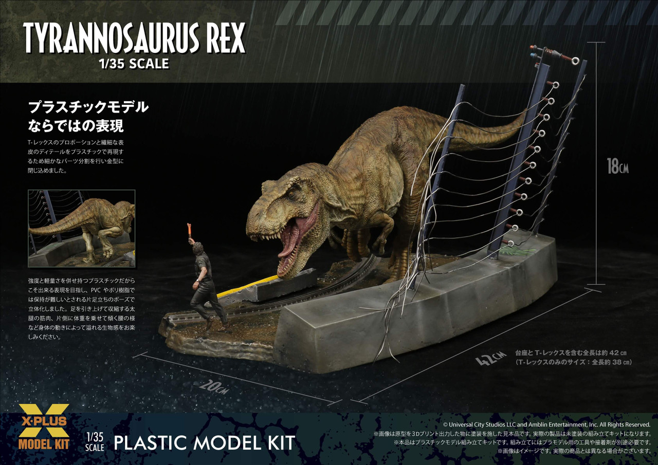 1/35 Jurassic Park Tyrannosaurus Rex Plastic Model