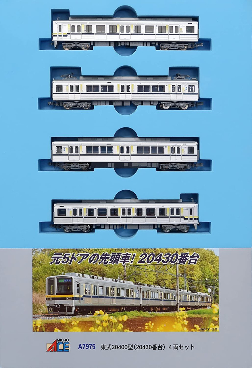 A7975 Tobu Type 20400 (20430) 4 Cars Set (N Scale)