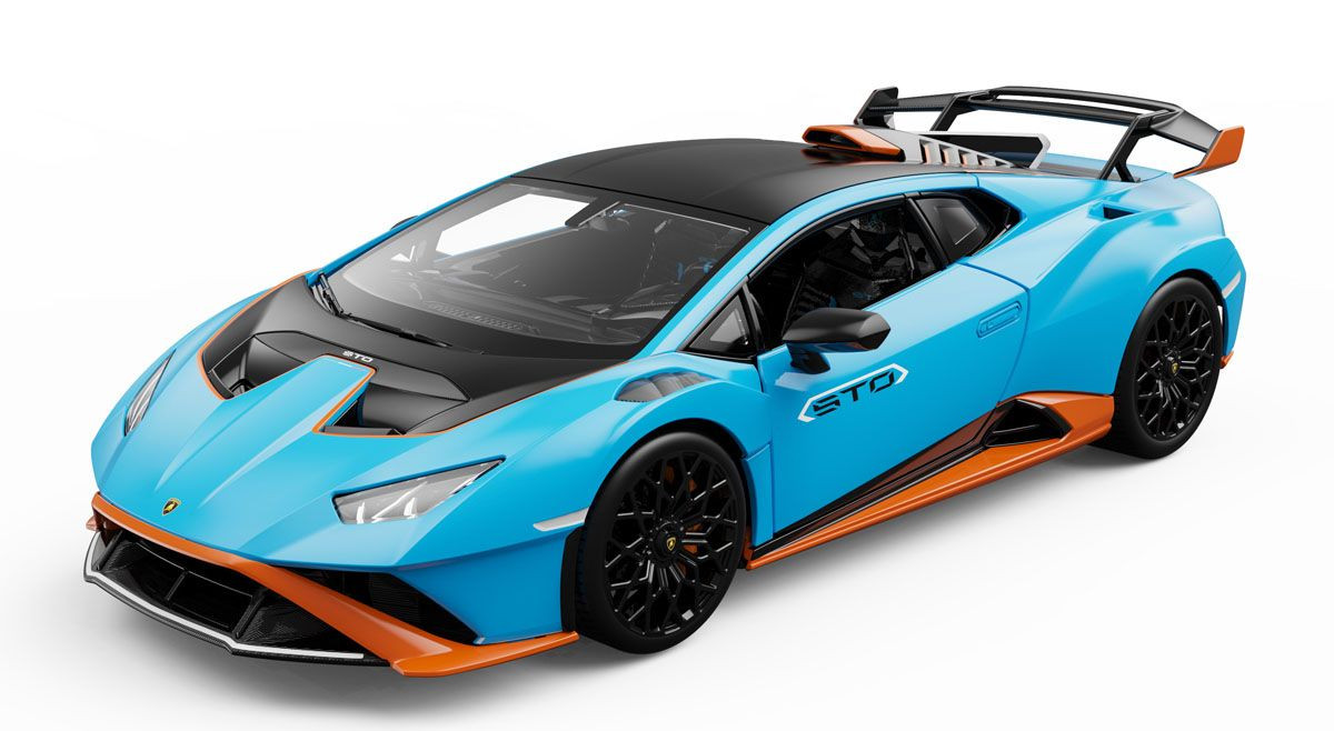 1/18 Diecast Car Lamborghini Huracan STO Blue Finished Model