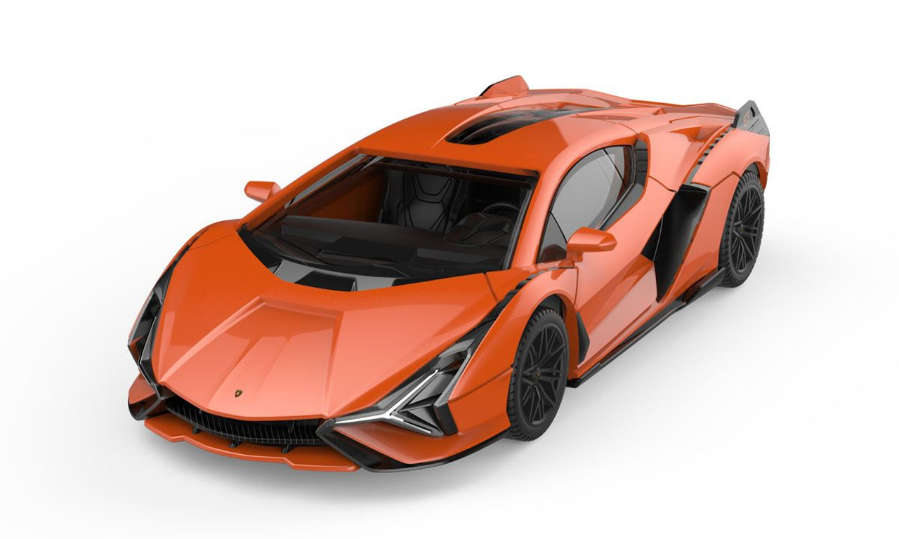 Doyusha 1/43 Diecast Car Lamborghini Sian Orange Finished Model