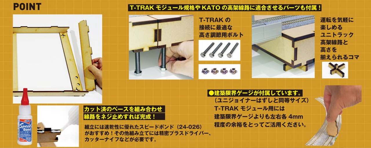24-054 T-TRAK Module Board Kit Single (N scale)