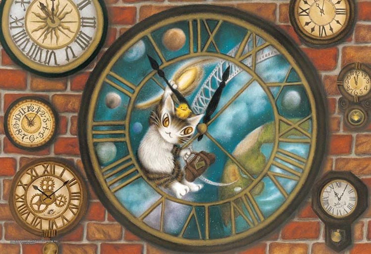 わちふぃーるどパズルクロック Jigsaw Puzzle WachiField Upside Down Large Clock (300 Pieces)