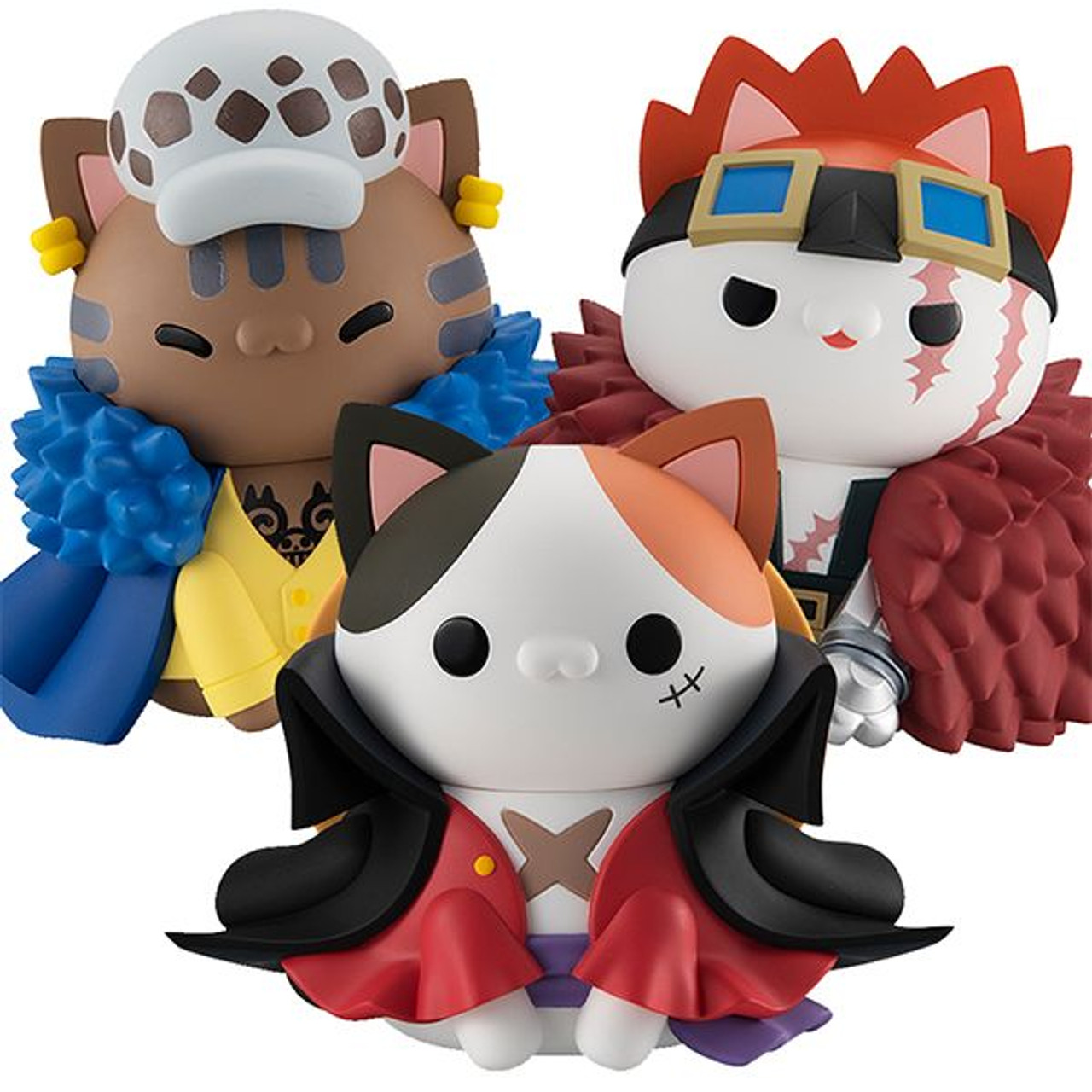 Mega Cat Project One Piece `Nyan Piece Nyaaan! Luffy and Rival` (Set of 8)  (PVC Figure) - HobbySearch PVC Figure Store