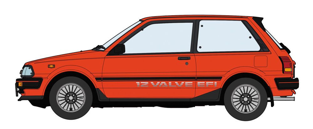 1/24 Toyota Starlet EP71 Si Limited (3-Door) Mid-Term Red Color