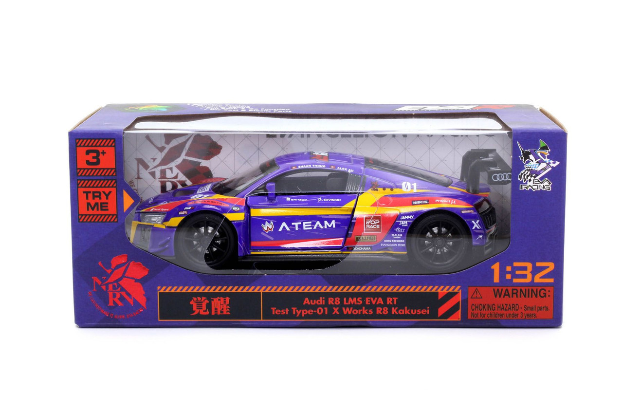 EVANGELION Racing 01 ミニカー 1/32スケール 1/32 Audi R8 LMS Evangelion RT Unit-01 Awakening Finished Model