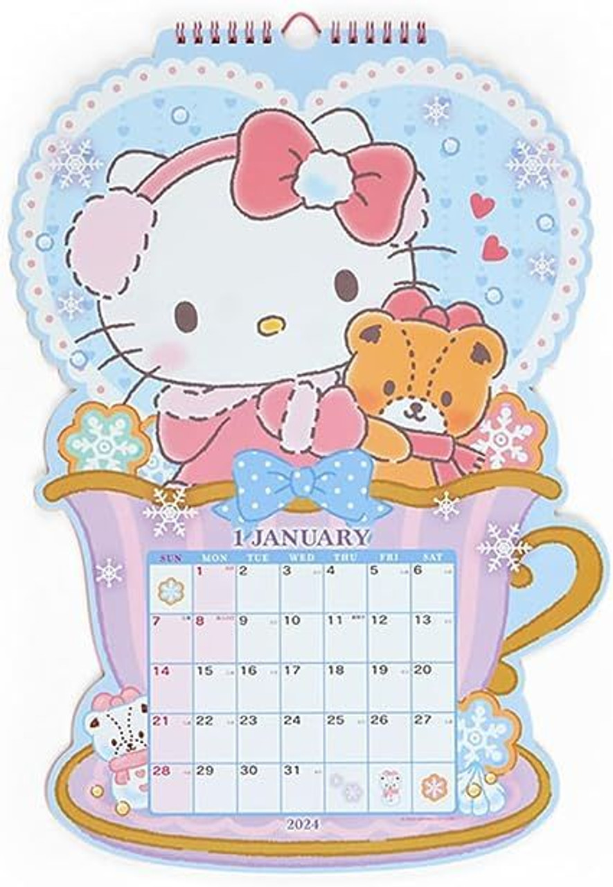 2024 Nouveau Sanrio Calendrier Kawaii Anime Pochacco Kuromi 3d