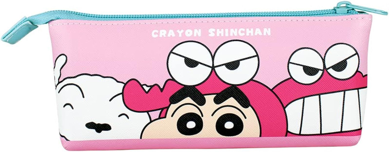 Crayon Shinchan Red Pencil Case Stationery Bag Cosmetic Multi Pouch 7.8 x  4.5