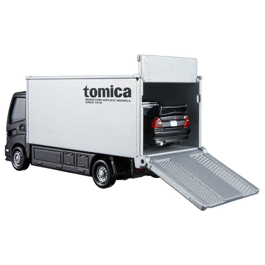 Tomica Premium Transporter / Mitsubishi Lancer Evolution VI GSR Set