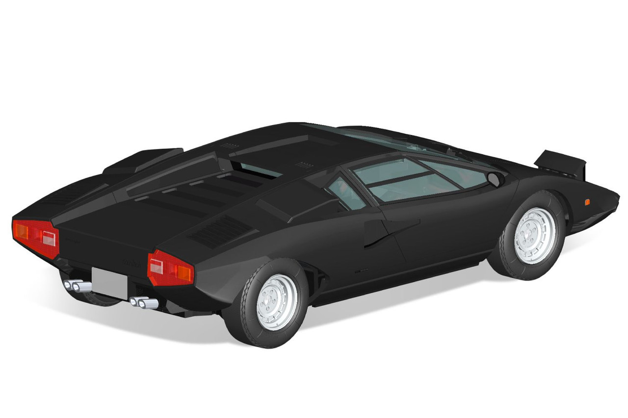 The Snap Kit 1/32 Lamborghini Countach LP400 (Black) Plastic Model