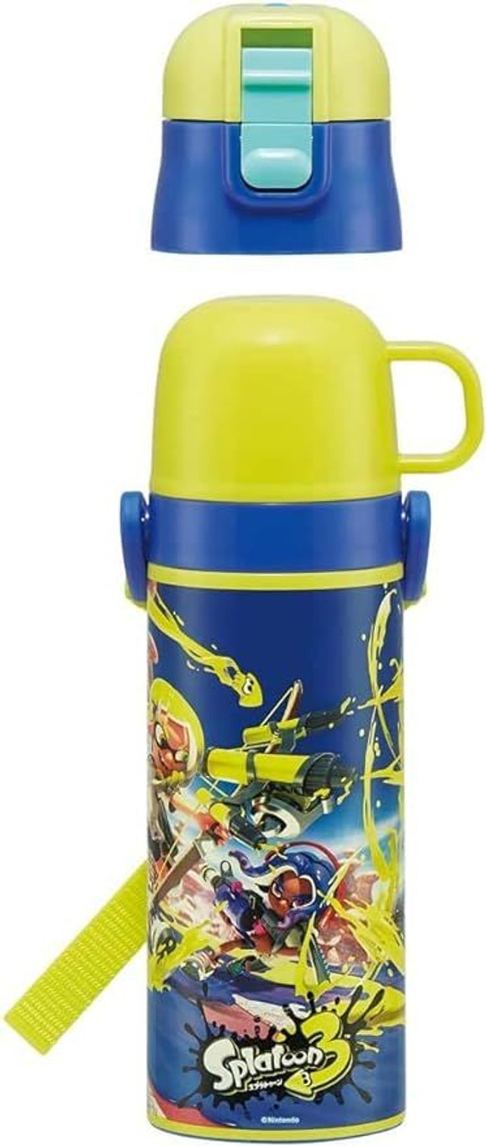 2WAY Stainless Kids Water Bottle with Cup Super Mario 430ml Boys SKDC4-A