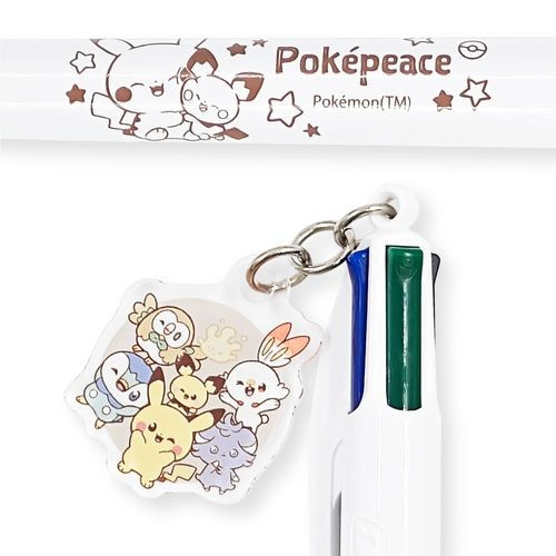 4-color Ballpoint Pen with Charm PokePeace