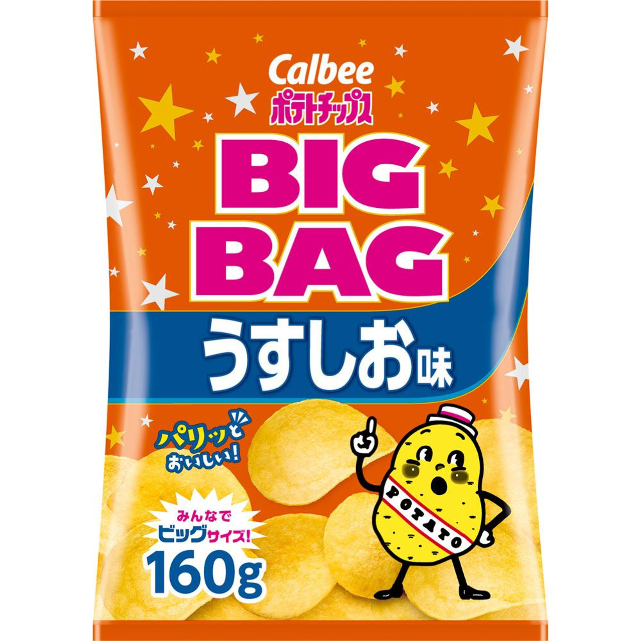 Calbee Big Bag Potato Chips Light Flavor 160g