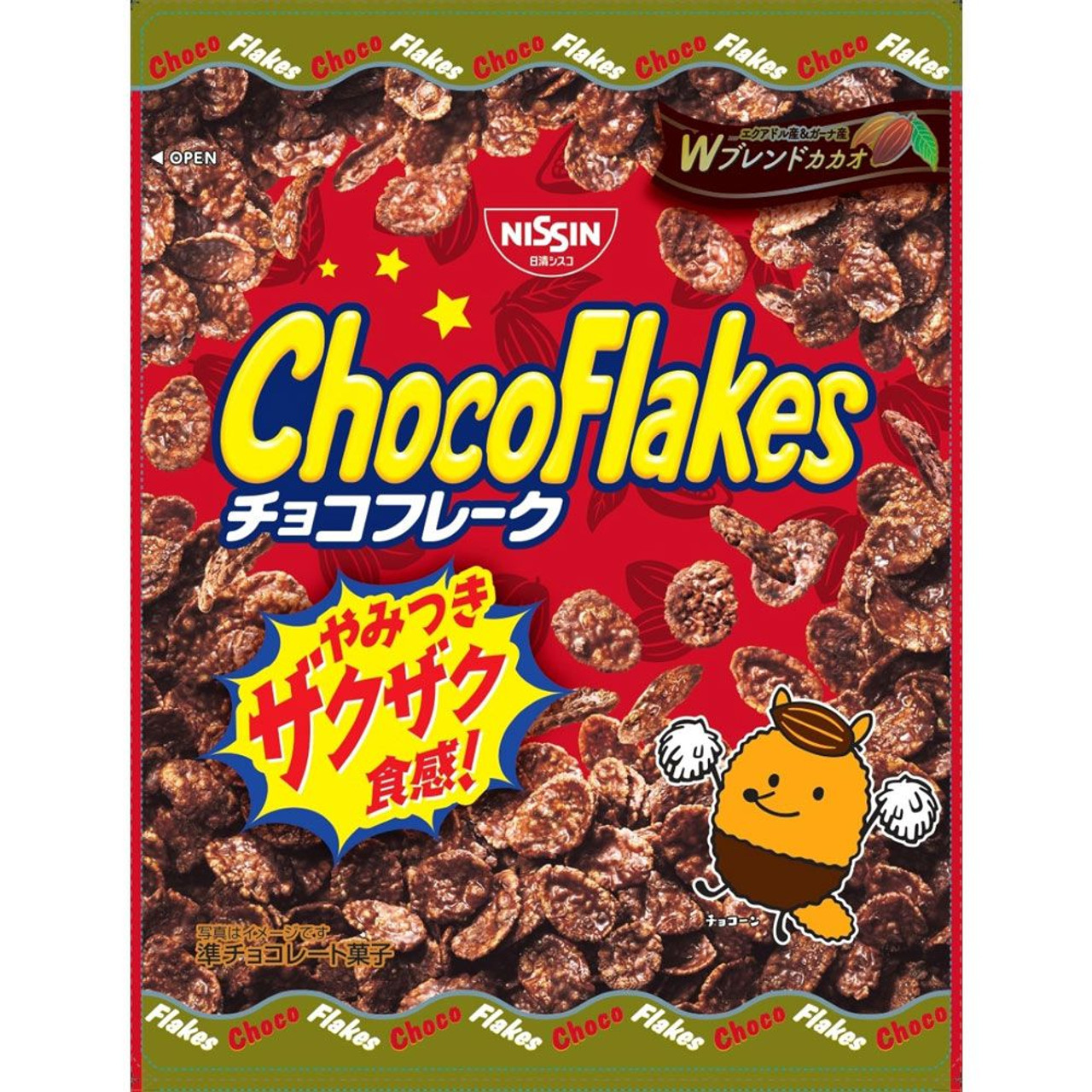 Nissin Foods Choco Flakes Mild Bitter Chocolate 65g - Buy Me Japan