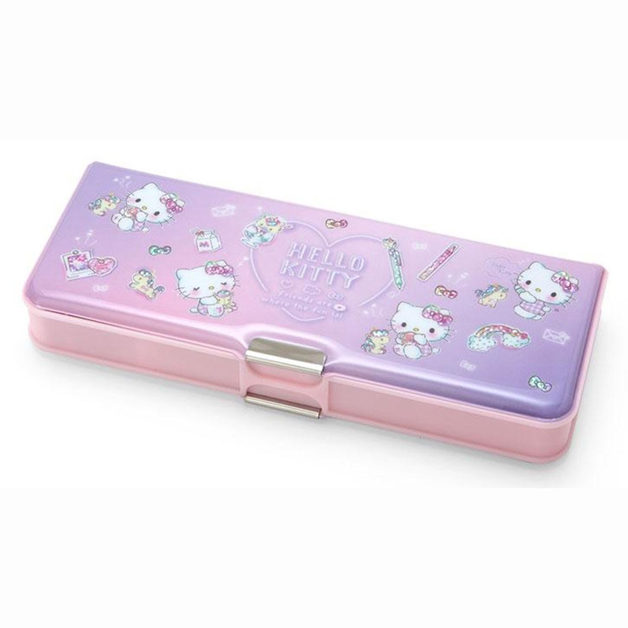 Sanrio Characters Double Compartment Pencil Case Hello Kitty