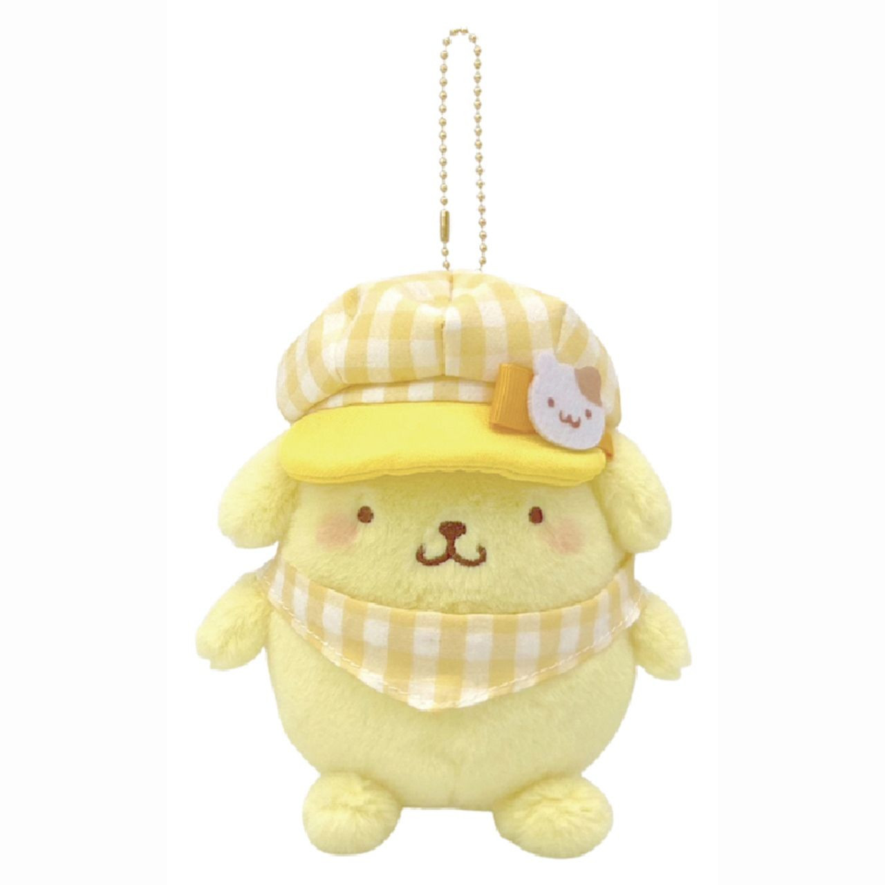 Sanrio Plush Mascot Pom Pom Purin Wearing Newsboy Cap