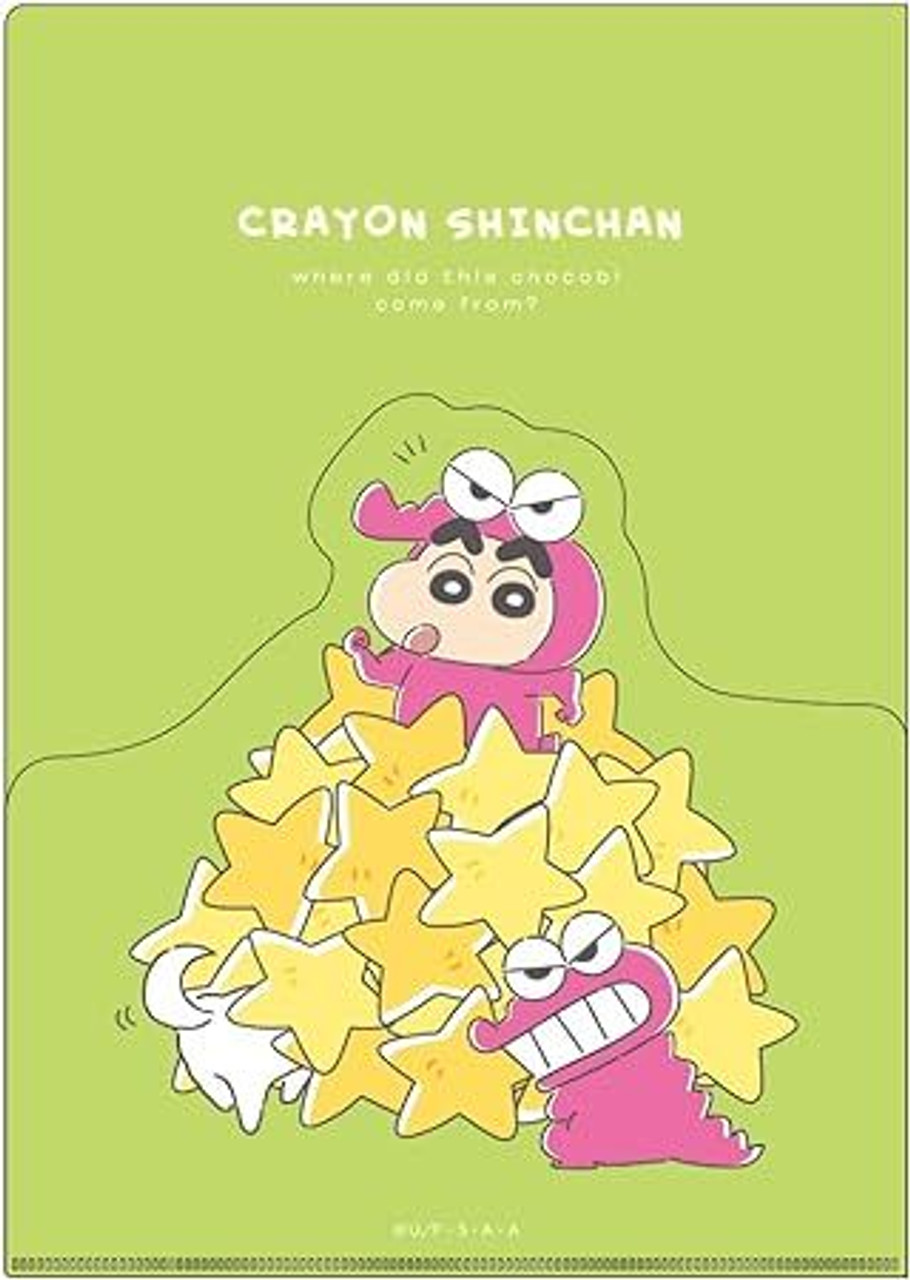 T's Factory Crayon Shin-chan A4 Clear File with Die-Cut Pocket / Lots of  Chocobi! (Waniyama-san)