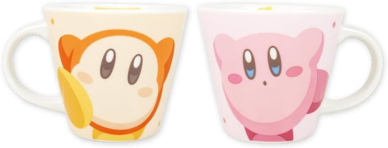 Kirby Pair Ceramic Mug / Kirby & Waddle Dee