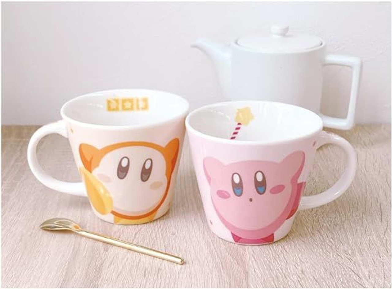 Kirby Pair Ceramic Mug / Kirby & Waddle Dee