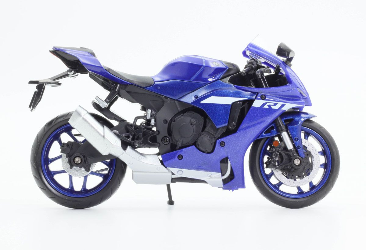 1/12 2022 Yamaha YZF-R1M Blue Diecast Finished Model