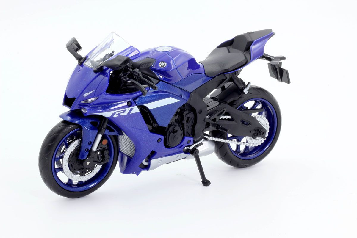 1/12 2022 Yamaha YZF-R1M Blue Diecast Finished Model